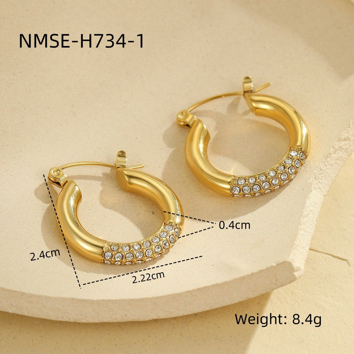 Stainless Steel Retro Shaped Rhinestone Zircon Light Luxury Rings