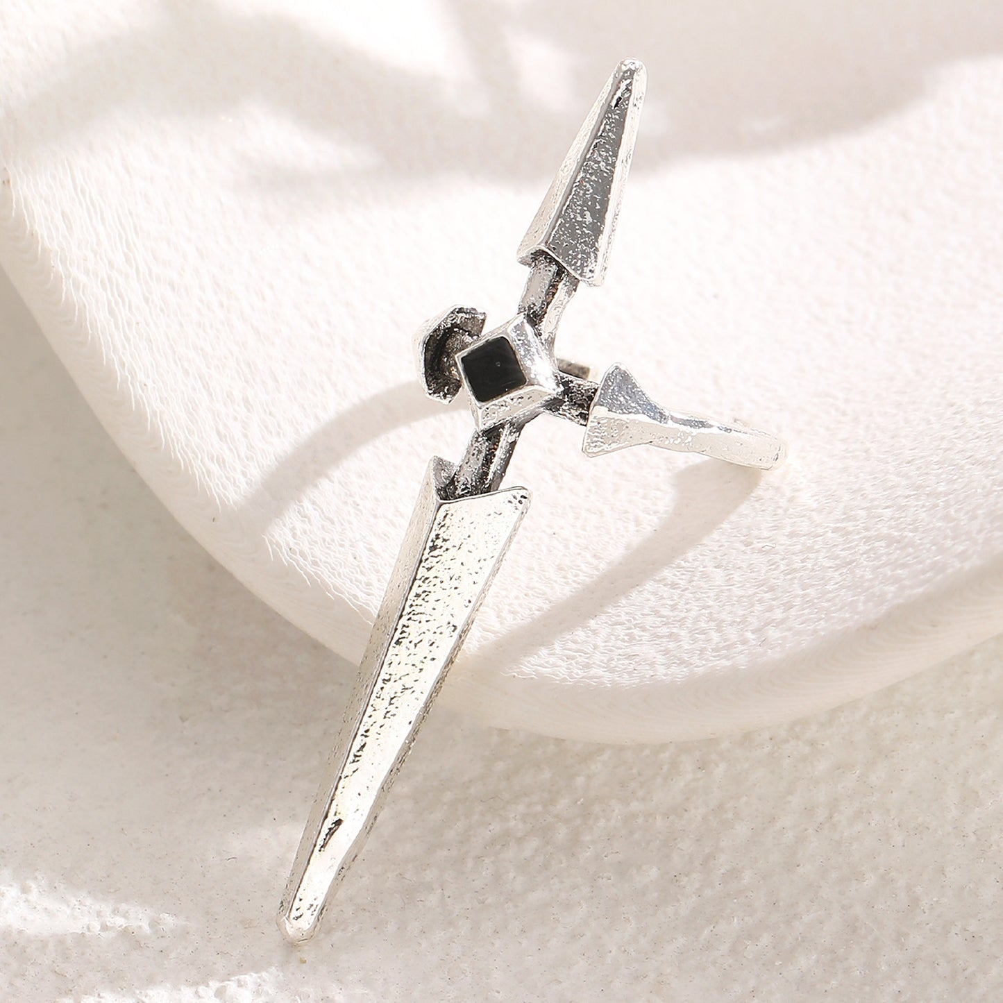 Geometric Trend Open Nail Female Design Exquisite Refined Ring