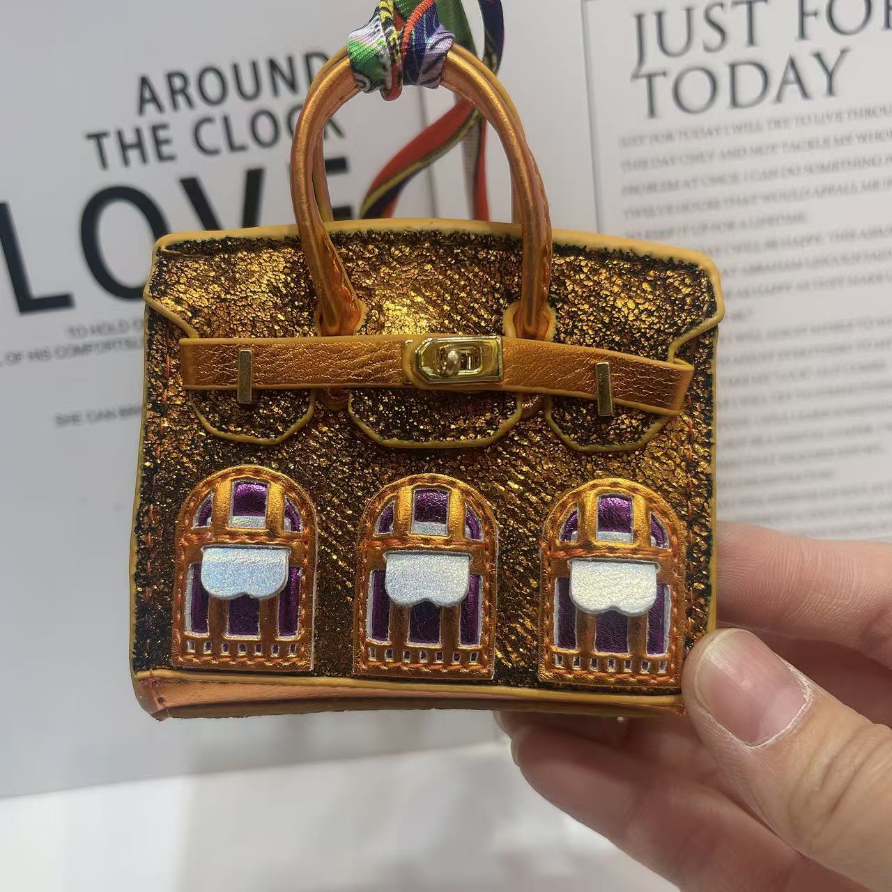 Mini Bag Window Small House Charm Hanging Ornaments
