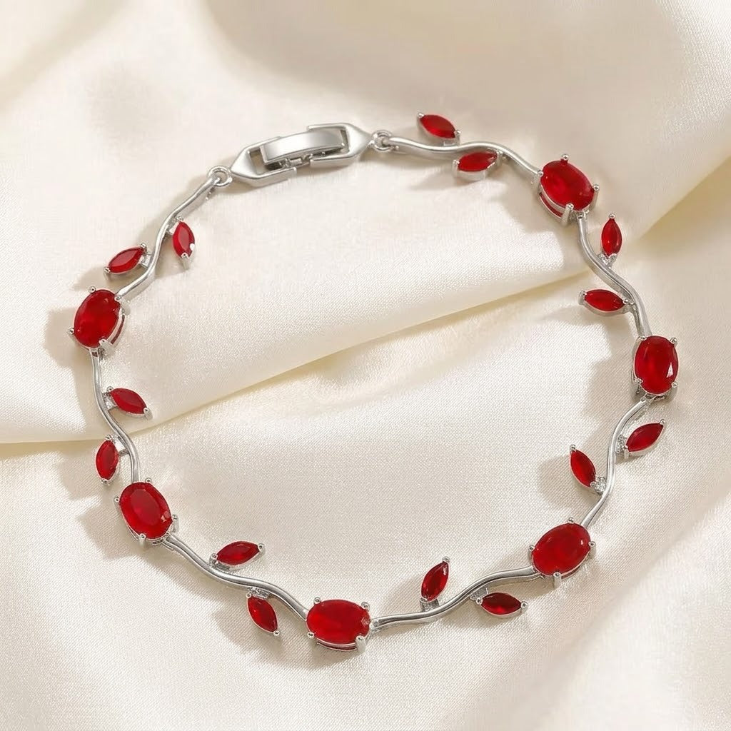 Women's Colorful Tulip Korean Zircon Style Full Diamond Bracelets