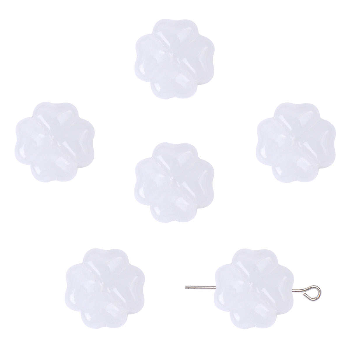 Beautiful Clover Flat Beads Scattered Handmade Jewelry Accessories