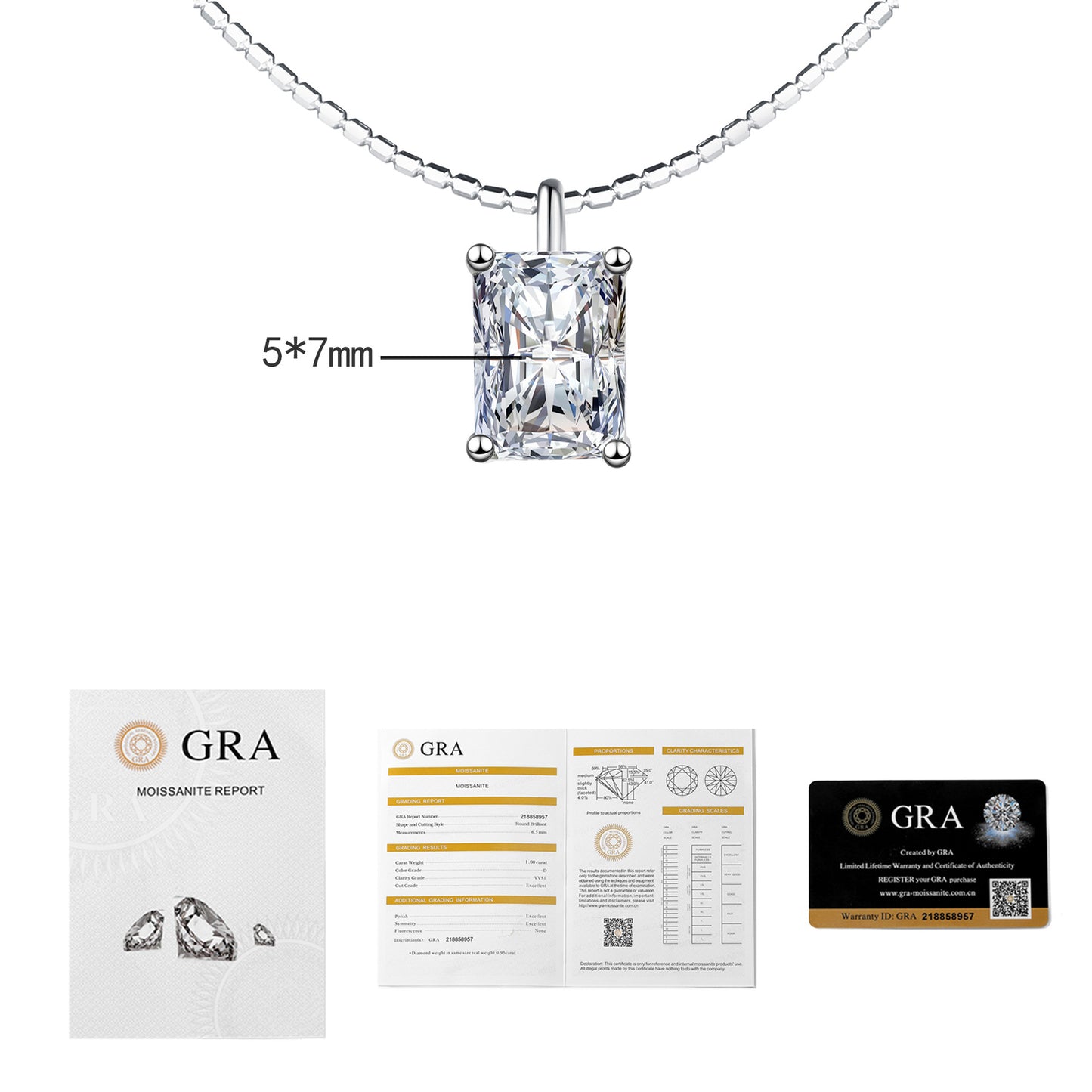 Women's Sier Moissanite Clavicle Chain Detachable Korean Necklaces