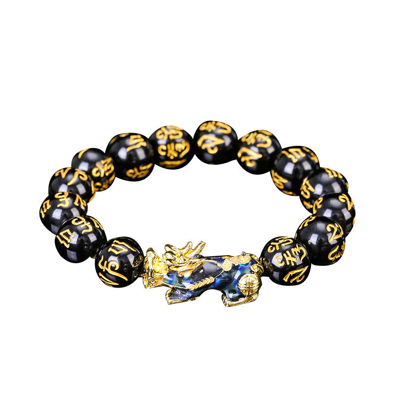 Mantra Yellow Gold Buddha Beads Life Bracelet