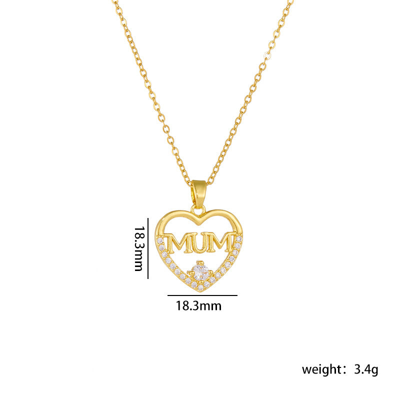 Mother's Day Female Design Love Graceful Clavicle Necklaces