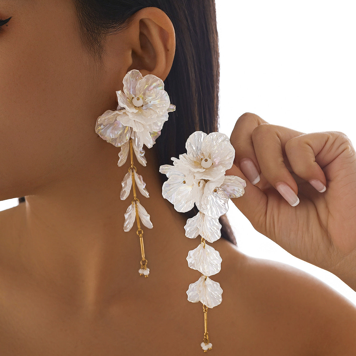 Colorful Mermaid Scallop Flower Vacation Style Three-dimensional Floral Collar