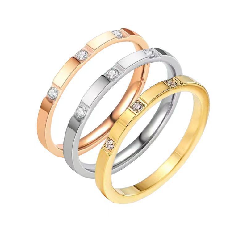 Glamorous Titanium Steel Niche Shank Stainless Ring