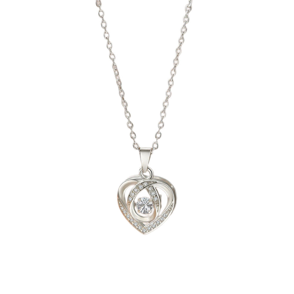 Women's Loving Heart Zircon For Light Luxury Minority Design High-grade Clavicle Necklace