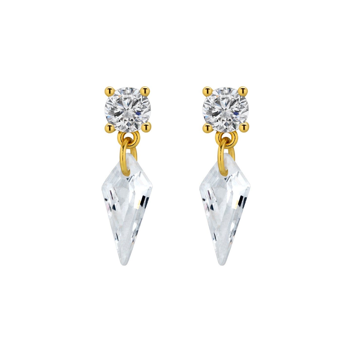 Flash Diamond Fringed Zircon Female Minority Simple Temperament Cold Feeling Stud Earrings
