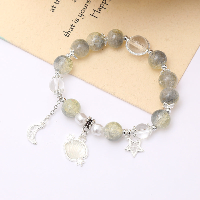 Graceful Crystal Super Moonstone Couple Girlfriends Bracelet