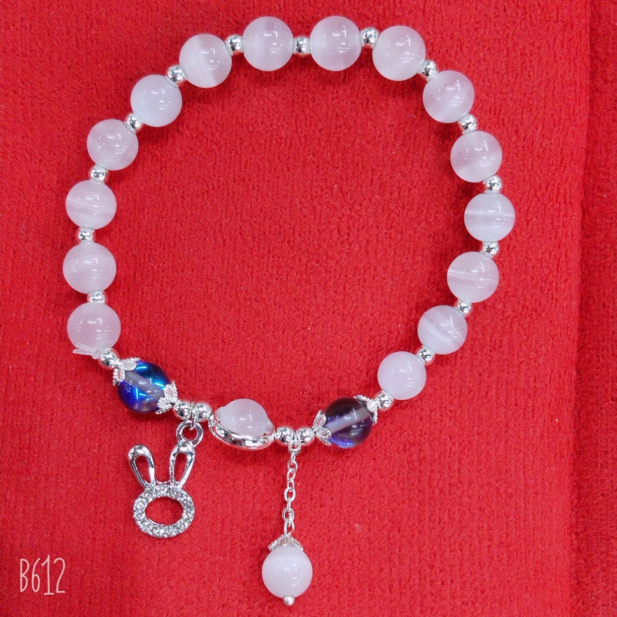 Gradient Round Beads Pliable Temperament Imitation White Plate Bracelet