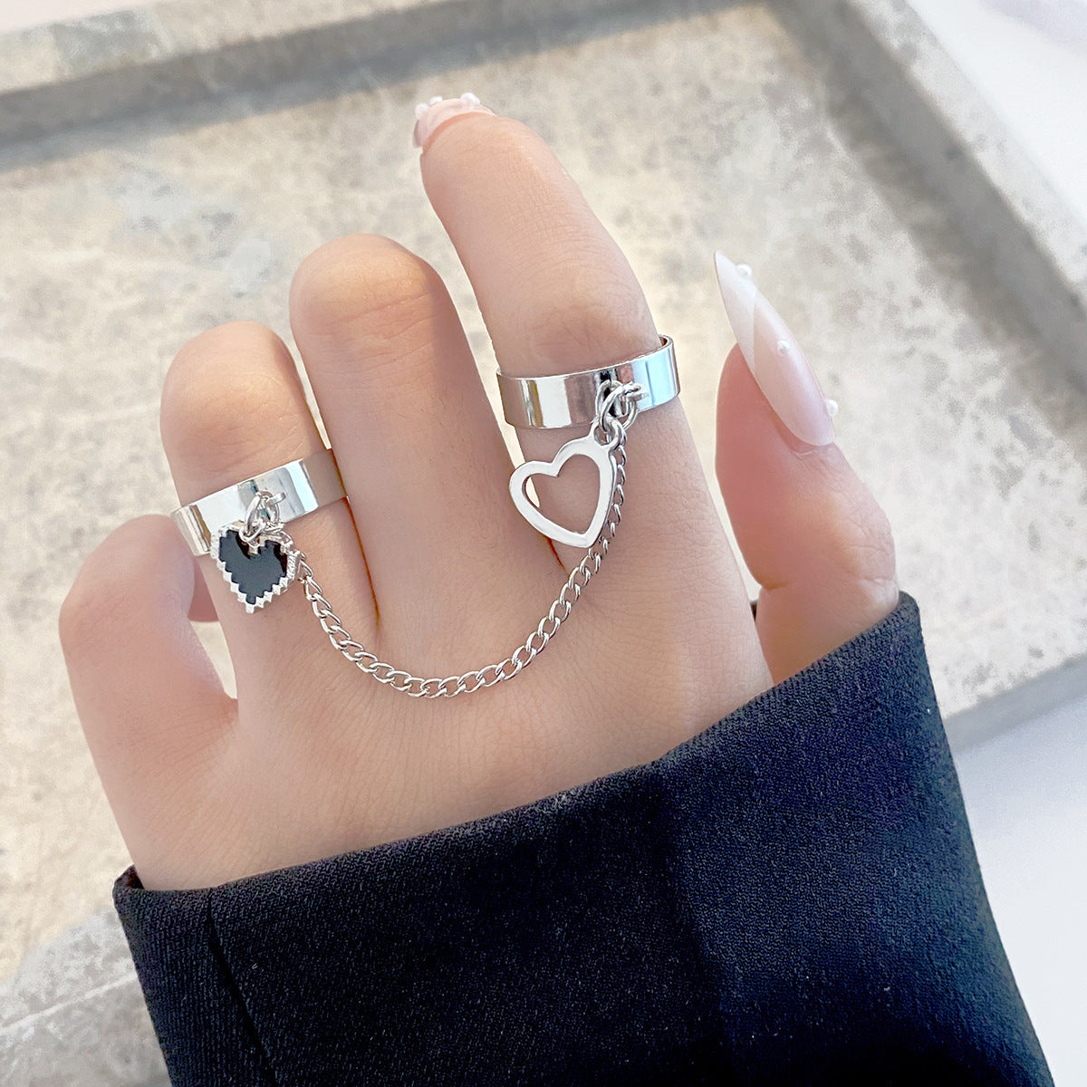 Fashion Punk Creative Finger One-piece Detachable Ring