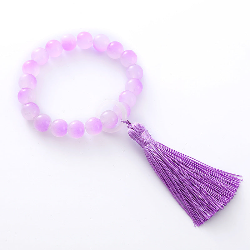 Tassel Gradient Color Beaded Female Girlfriends Bead Playing Chinese Style Bracelets
