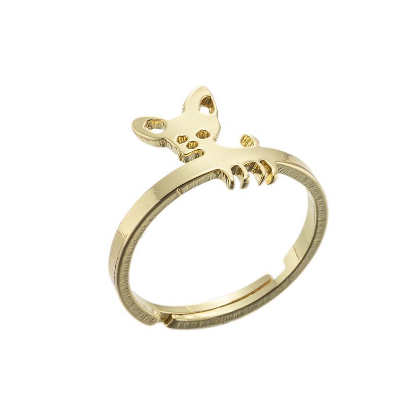 Pet Puppy Open Hollow Chihuahua Stainless Rings