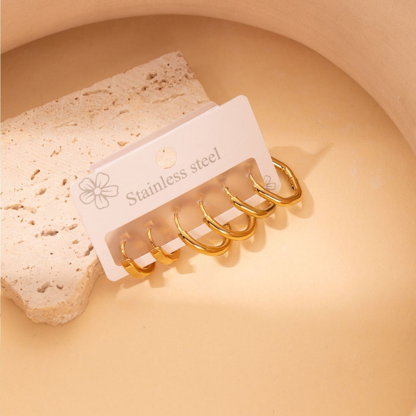 Titanium Steel Ear Exquisite Small Gold-plated Earrings