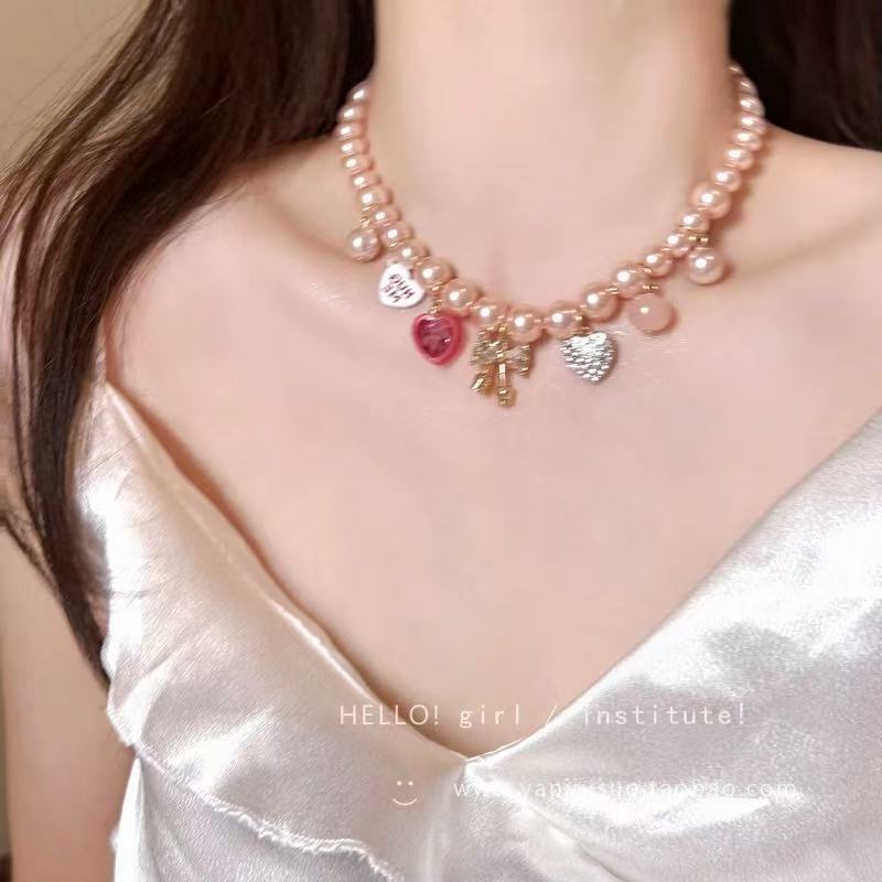 Women's Dopamine Beaded For Seaside Vacation Design Sweet Flower Necklaces