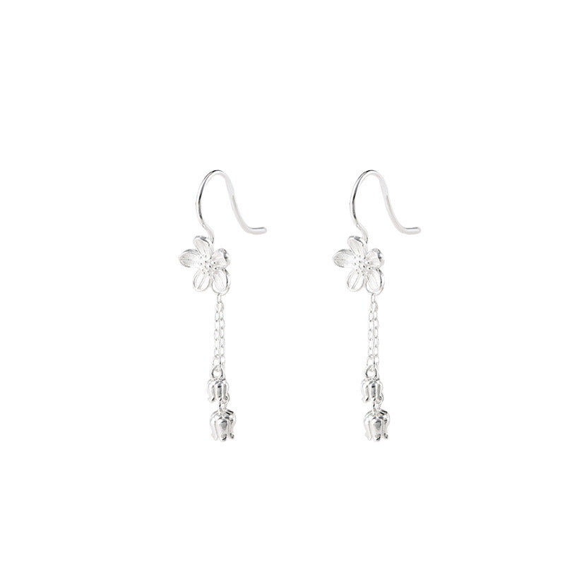 Flower Bell Tassel Female Sweet Temperament High Sense Minority Simple Ear Hook