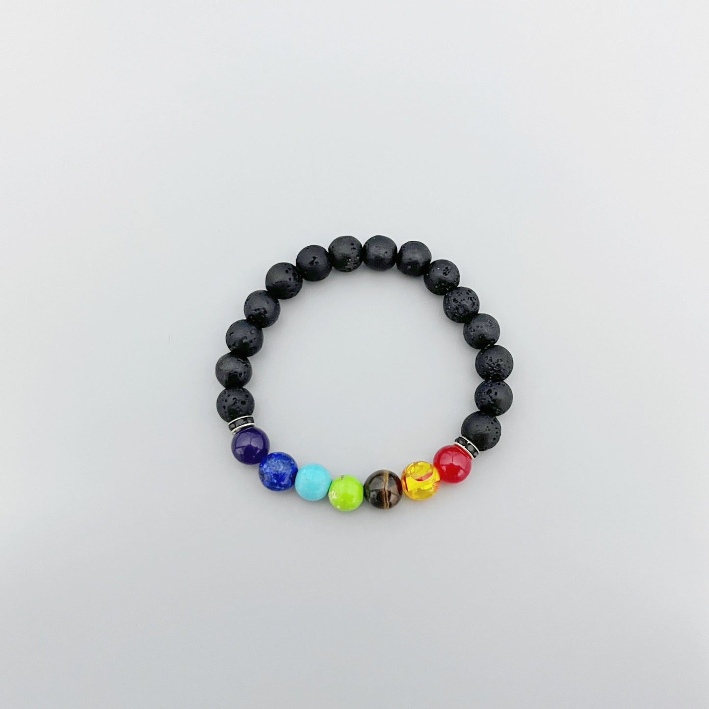 Women's & Men's Colorful Volcanic Rock Woven String Beads Crafts Bracelet