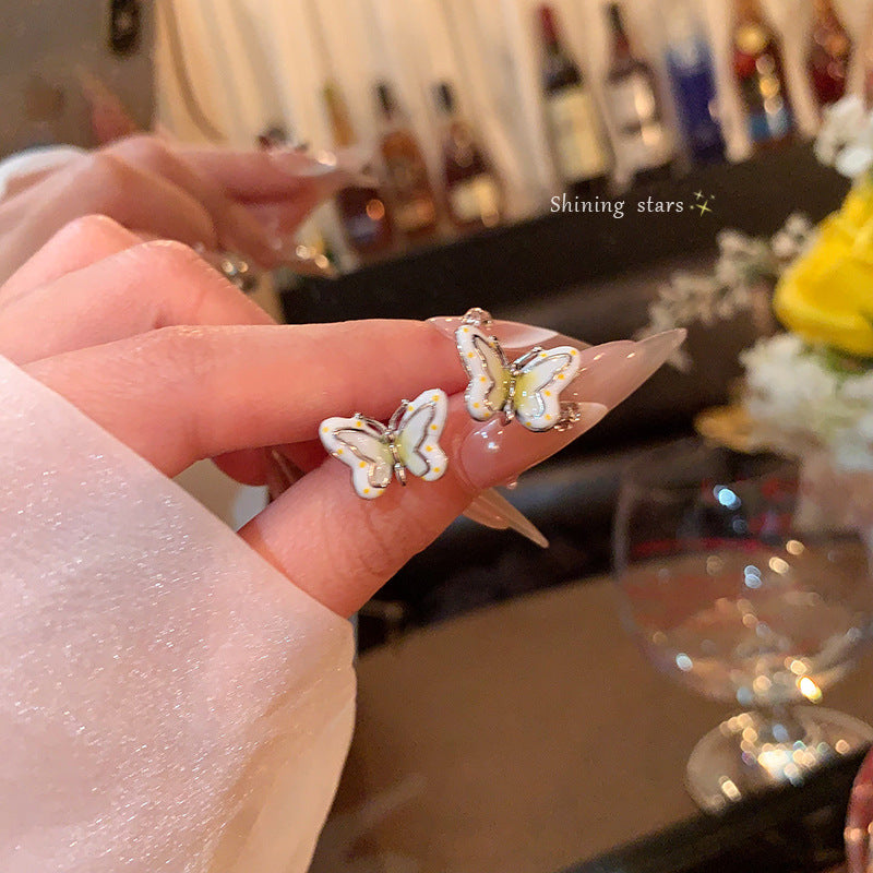 Glazed Butterfly Fairy Temperamental Premium Unique Earrings
