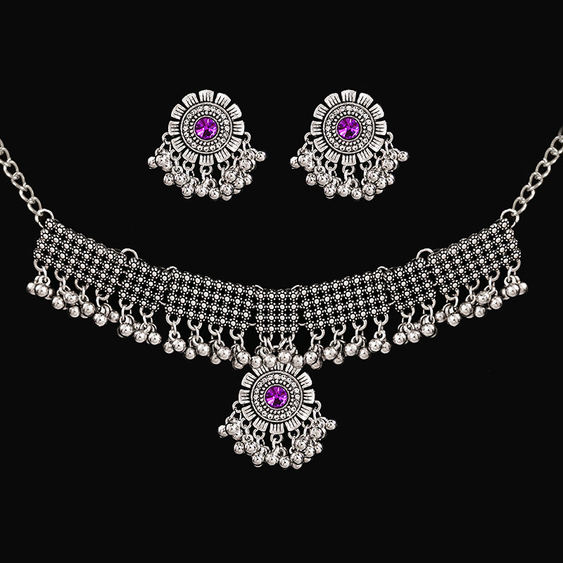 Women's Suite Retro Court French Pearl Water Jewelry Set