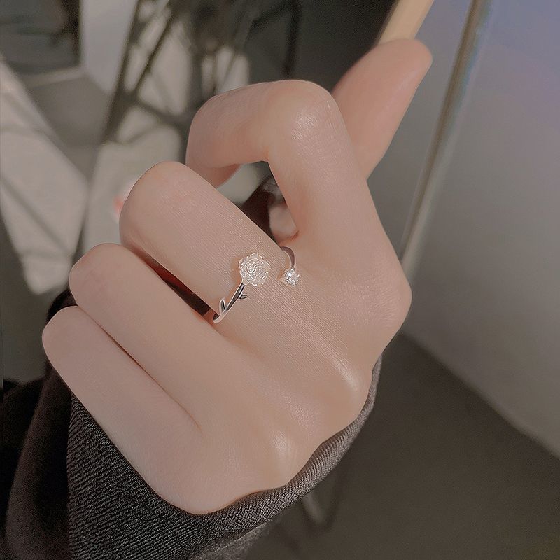 Female Opening Adjustable Version Design Light Luxury Ring