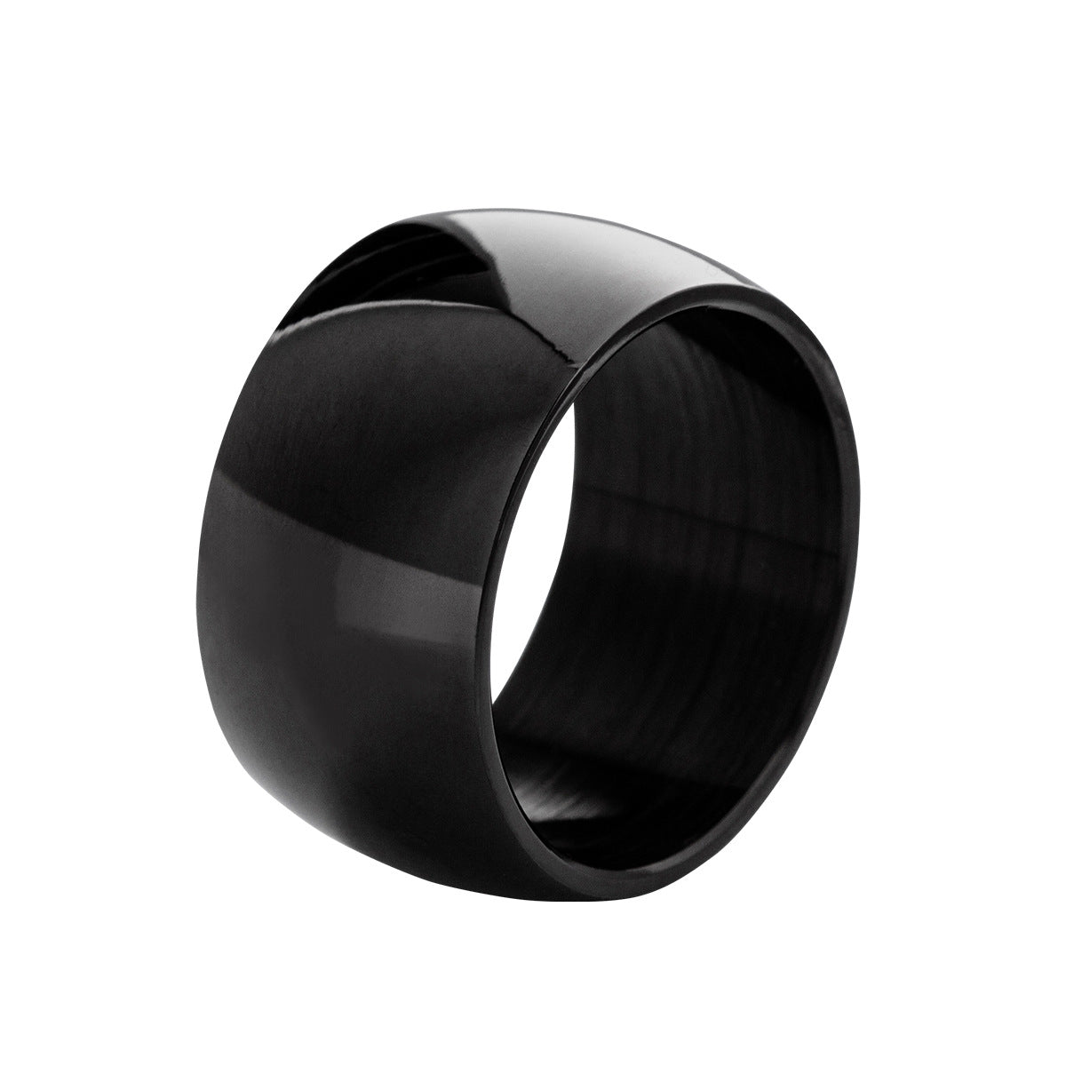 Men's Hip Hop Punk Ornament Wide Glossy Rings