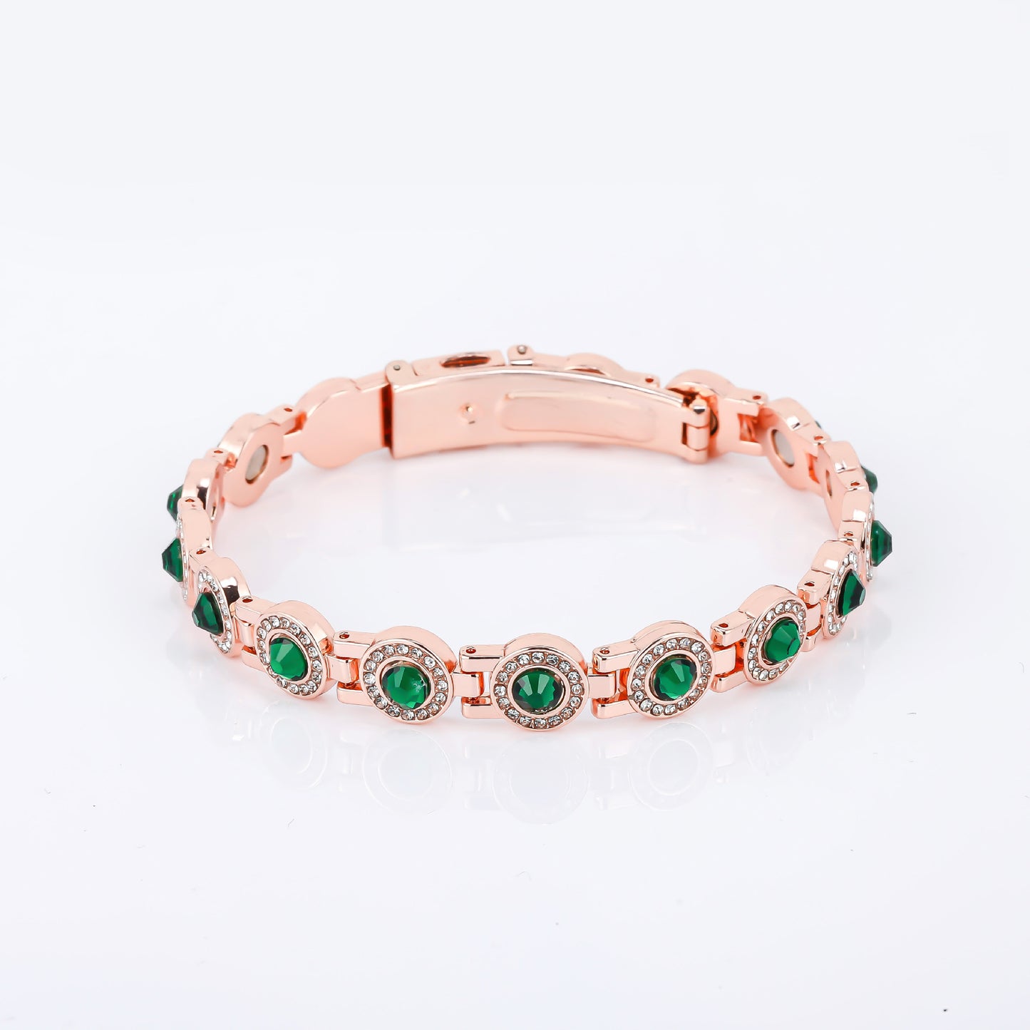 Women's Round Full Diamond Magnet Fashion Single Bracelet