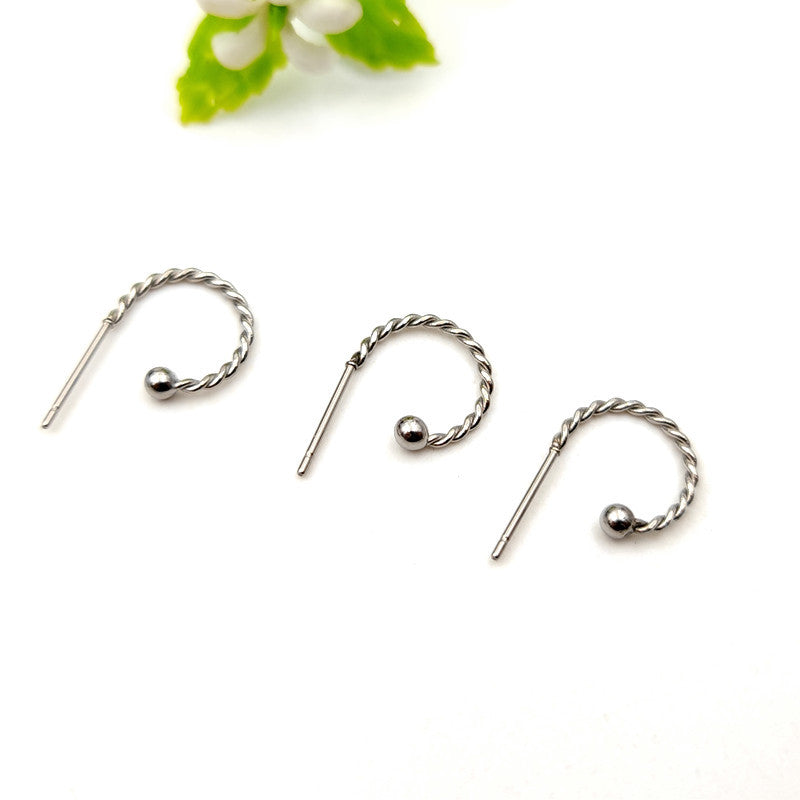 Stainless Steel Shaped Welding Pin Semicircle Fashion Ear Hook
