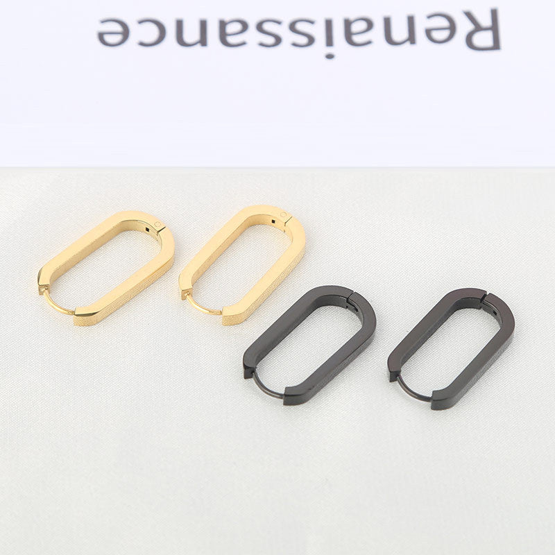 Women's & Men's Stainless Steel U-shaped Titanium Ear Fashion Earrings