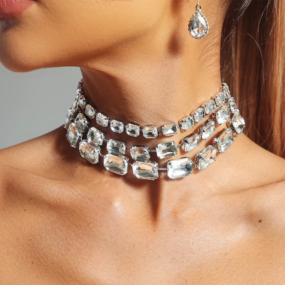 Women's Diamond Open High-grade Party Fashion Alloy Collar