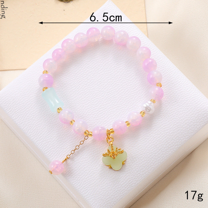 Graceful Crystal Super Moonstone Couple Girlfriends Bracelet