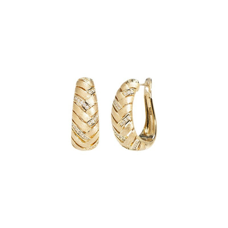 Minority Design High-grade Sier Plated Versatile Fashion Earrings