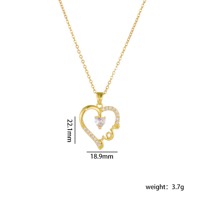 Mother's Day Female Design Love Graceful Clavicle Necklaces