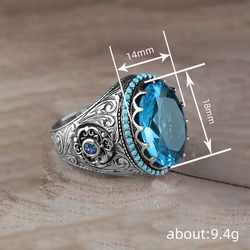 Classic Embossed Female Baroque High Sense Rings