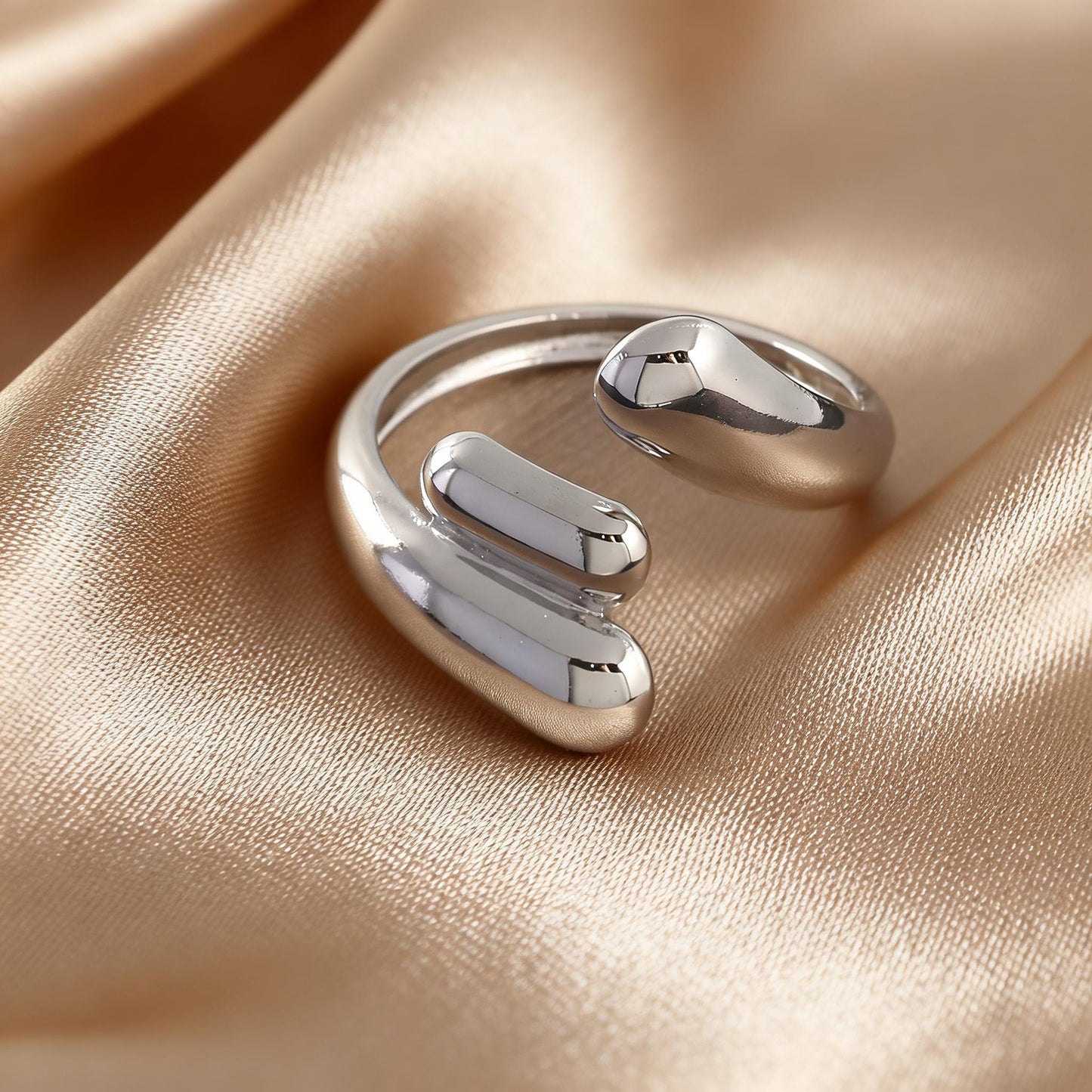Steel Open-end Niche High-grade Fashion Trend Affordable Luxury Style Ring