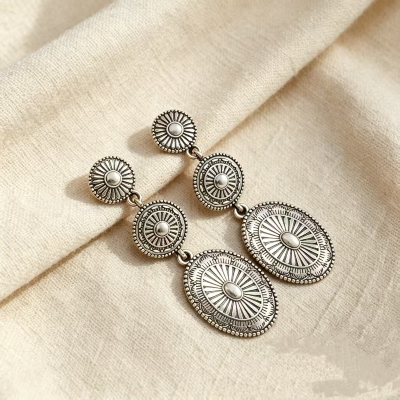 Bohemian Vintage Totem Distressed High Sense Earrings