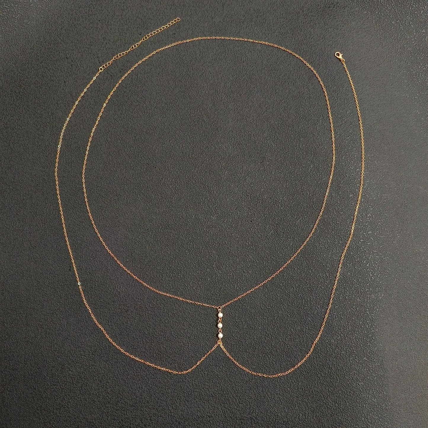 Women's Simple Chest Sexy Pearl Chain Body Necklaces