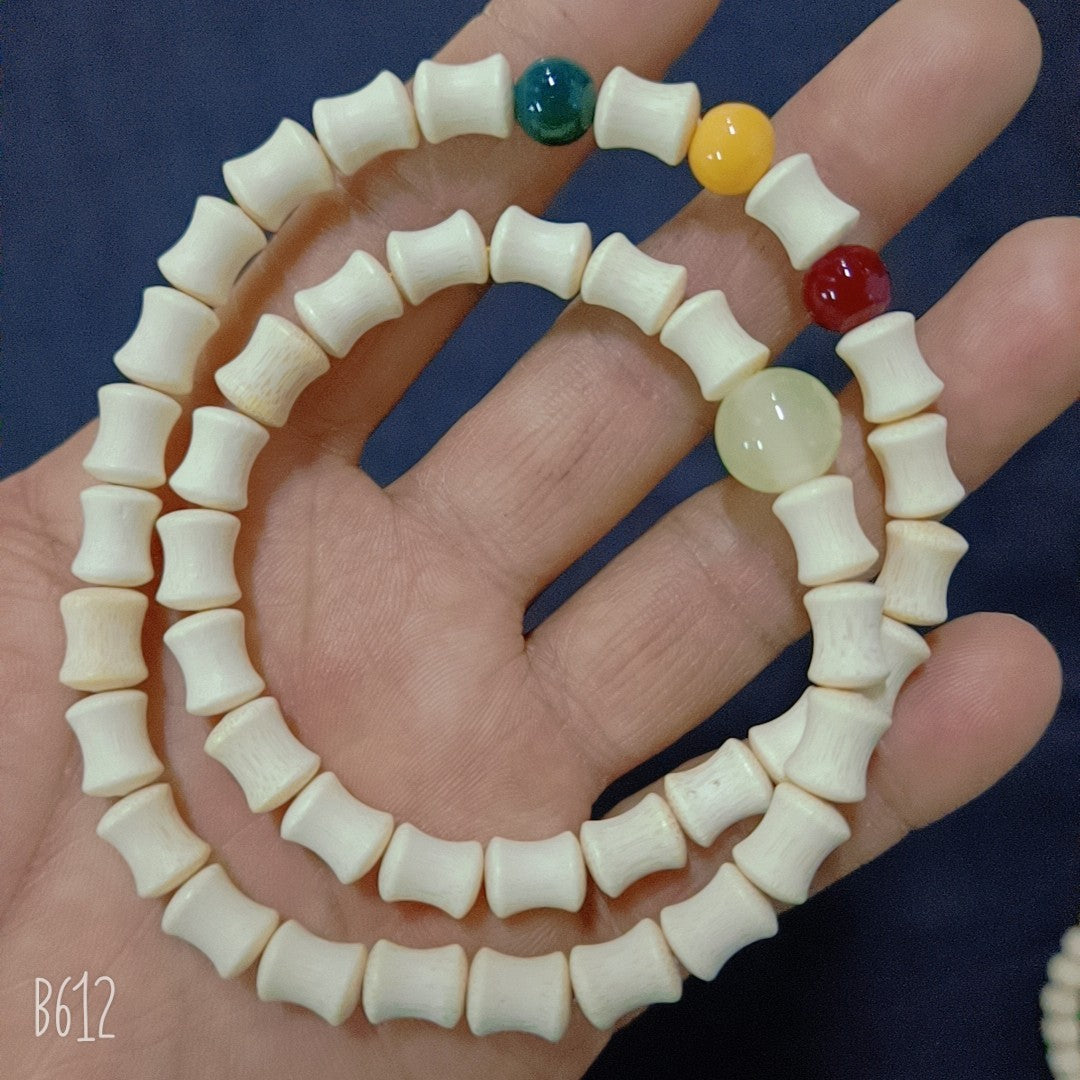 Gradient Round Beads Pliable Temperament Imitation White Plate Bracelet