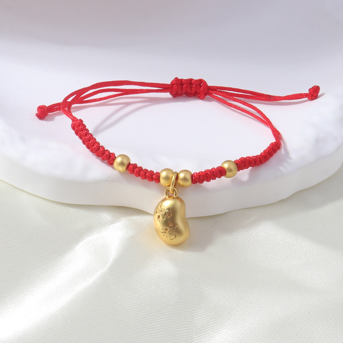 Braided Red Rope Auspicious Language Butterfly Fortune Cat Safe Joy Bracelets