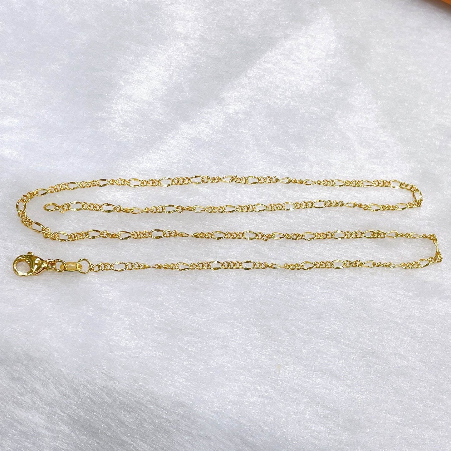 Gold-plated Color Retention Son Mother Twisted Chain Niche Necklace