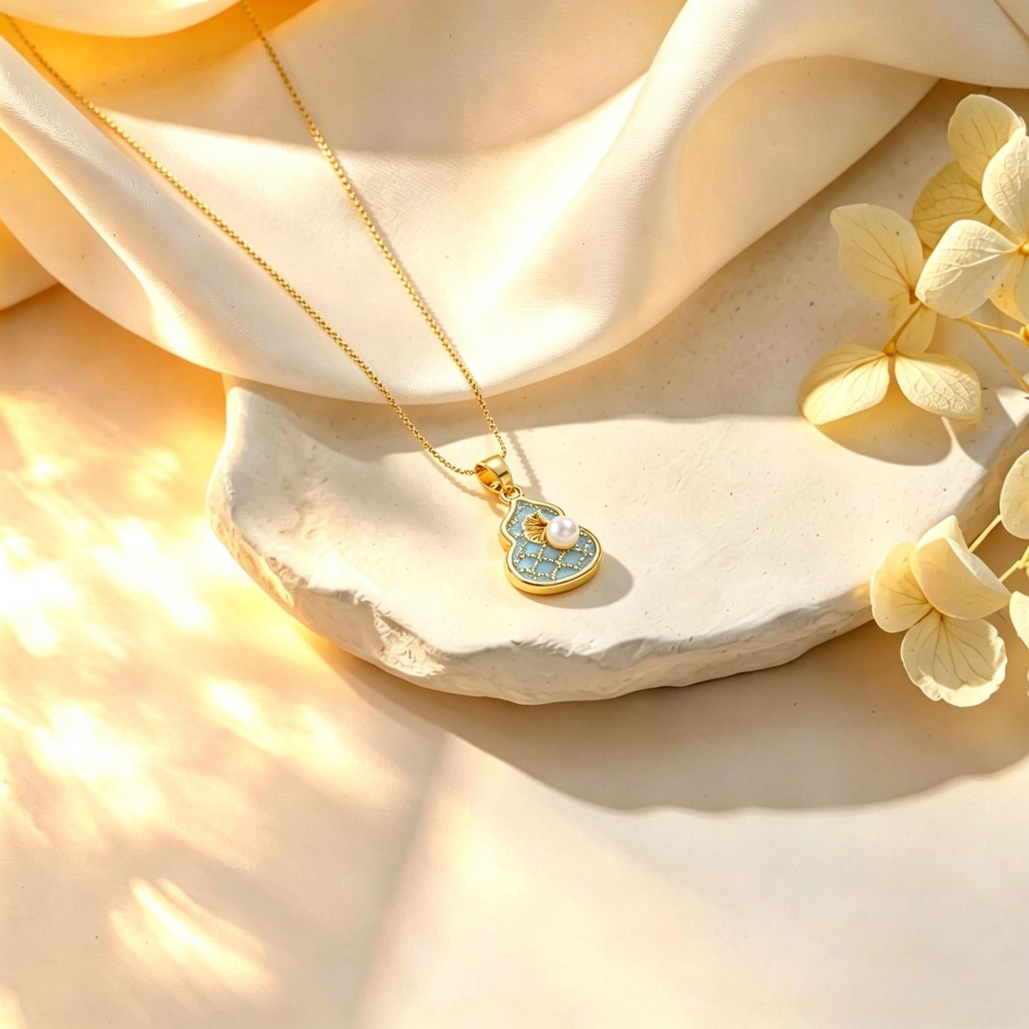Women's Gourd Imitation Pearl Drop Oil Fashionable All Necklaces