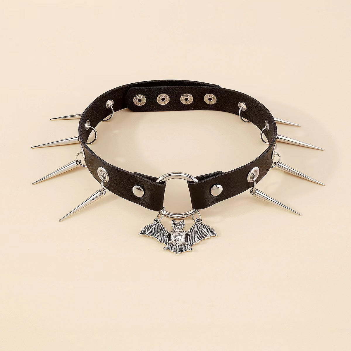 Punk Pointed Rivet Leather Halloween Metal Collar