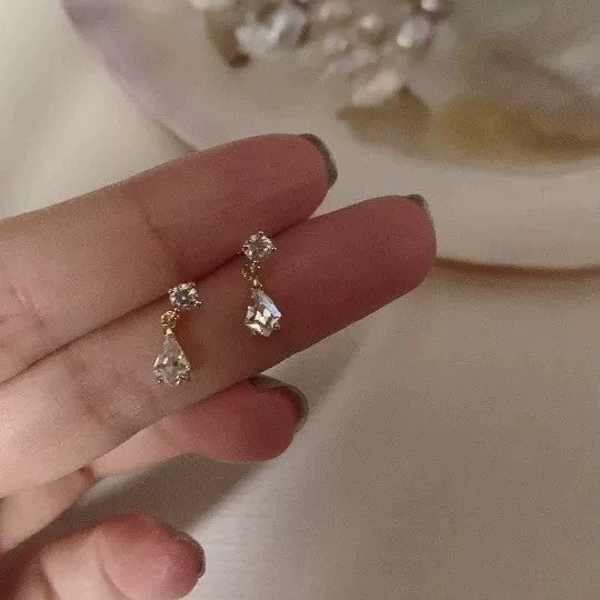 Water Drop Chinese Knot Butterfly Environmental Protection Female Niche Stud Earrings