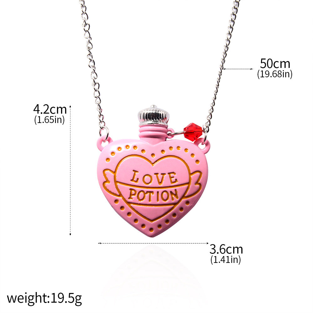 Poison Small Bottle Metal Fashion Couple Valentine's Necklace