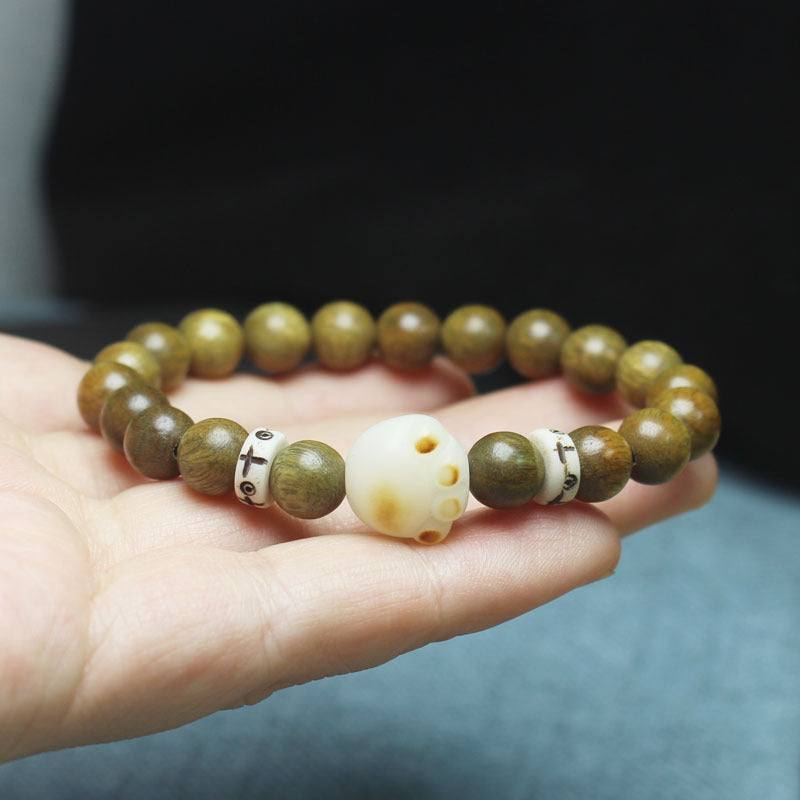 Women's & Men's Ladies With White Bodhi Cat's Paw Single Fragrance Bracelet