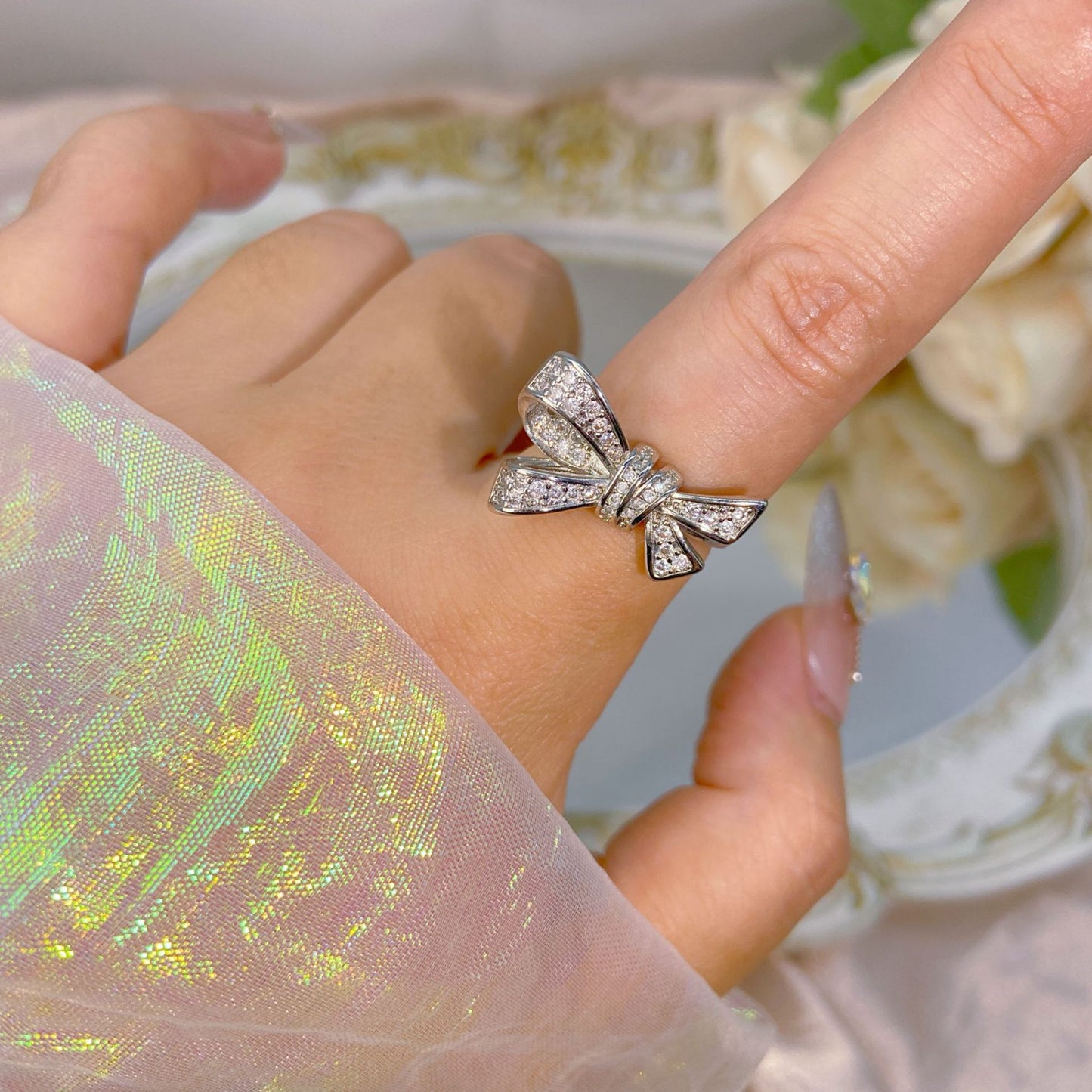 Yuan High-quality Zircon High-grade Color Retaining Open Rings
