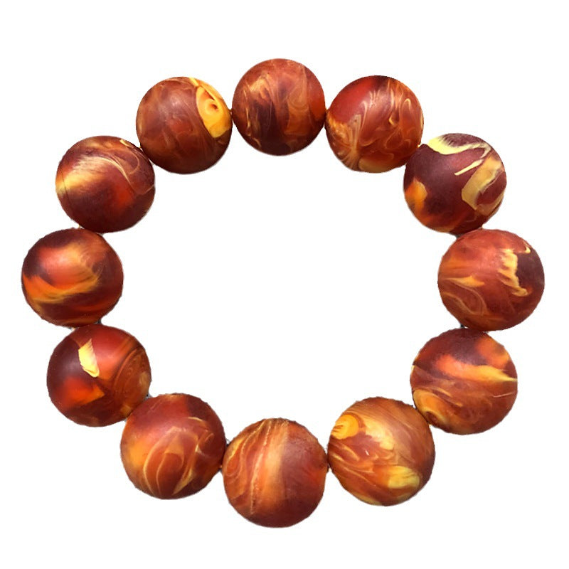 Women's & Men's Mobile Perfume Ambergris Amber Round Beads Aroma Buddha Bracelet