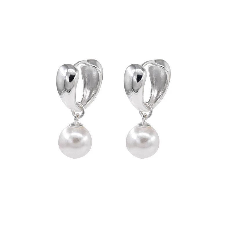 Minimalist Design Water Drop Pearl Light Luxury High Sense Niche Earrings