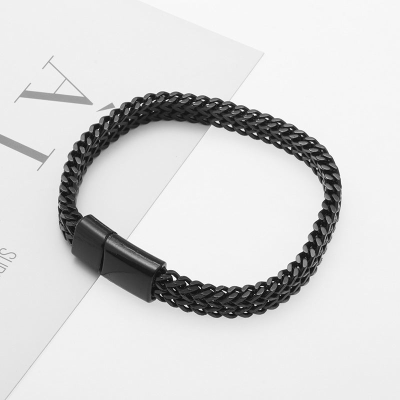 Positive Negative Scale Press Buckle Fashion Bracelets