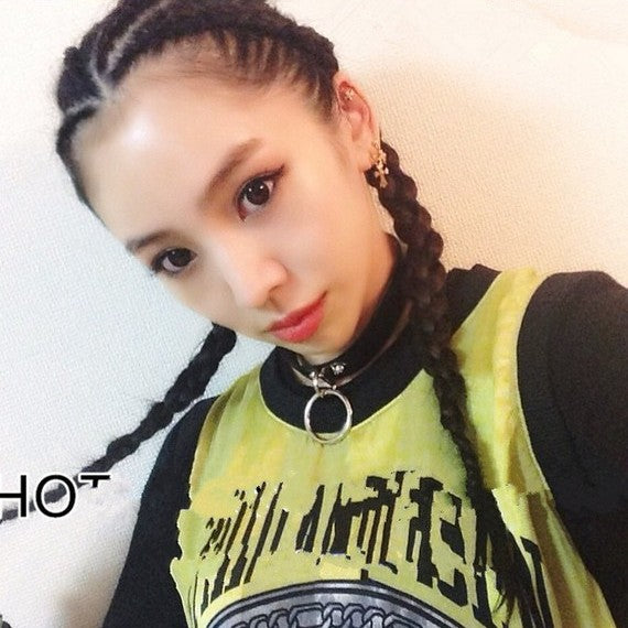 Devil Punk Rivet Lock Fashion Leather Collar