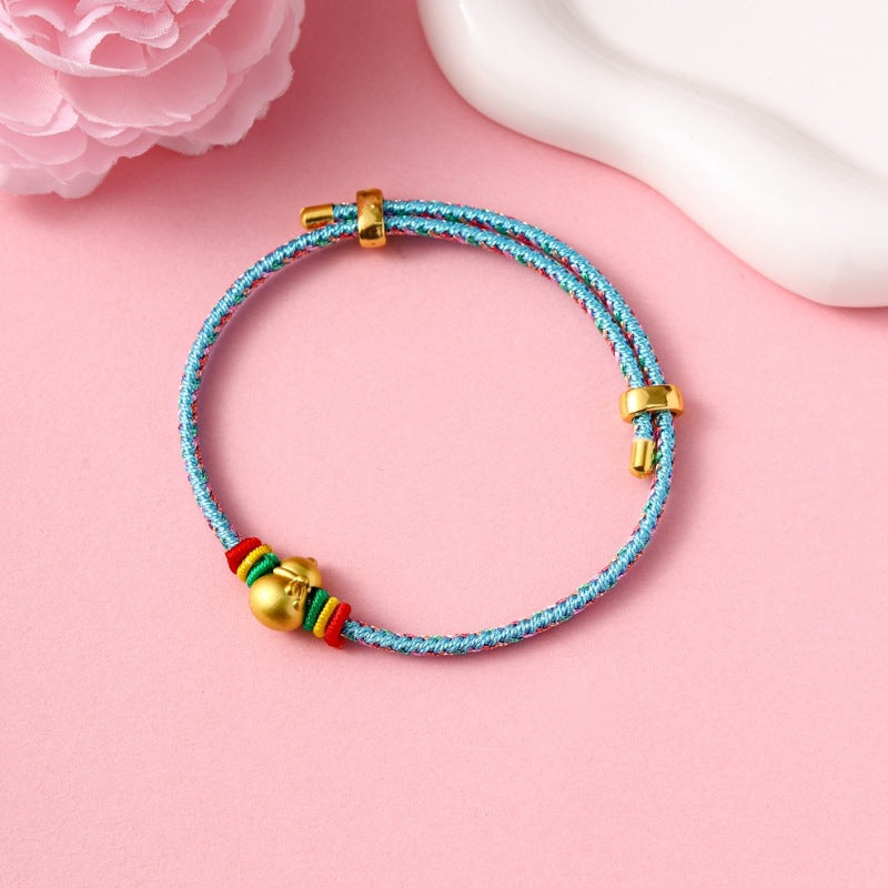 Children's Colorful Braided Rope Wrist String Safe Red Bracelet